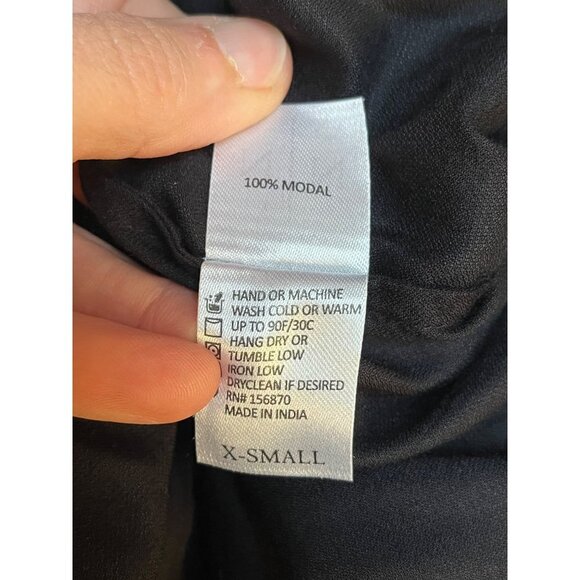 Neu Nomads Black Shirt Dress XS Cocoon Dress Long Sleeve - Picture 10 of 10